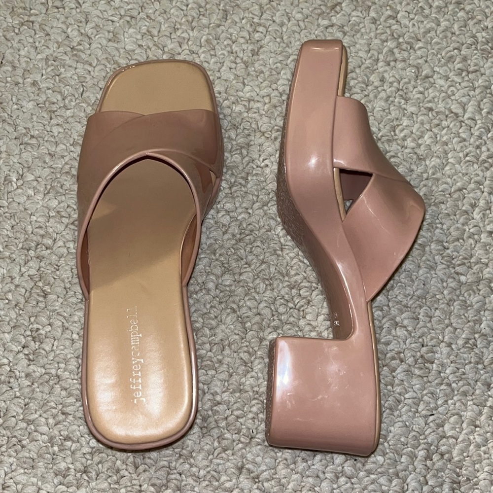 nude jelly heel